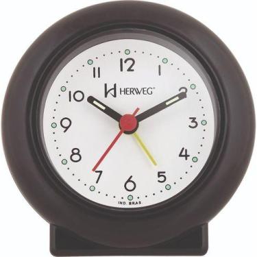 Imagem de Relogio despertador herweg 2611-034 preto, PRETO