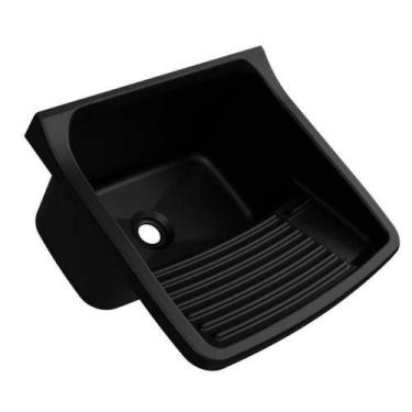 Imagem de Tanque Plástico 22 Litros Preto Com Válvula 1 1-4 - Resistente Químico