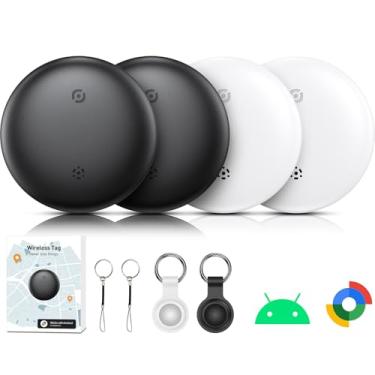 Imagem de Fortunepro Rastreador De Tags Para Android, Air - Pacote Com 4 Etiquetas Funciona Google Find My, Localizador Chaves Bluetooth E Itens, Capa Protetora Inteligente, Carteira, Bagagem, Bolsas