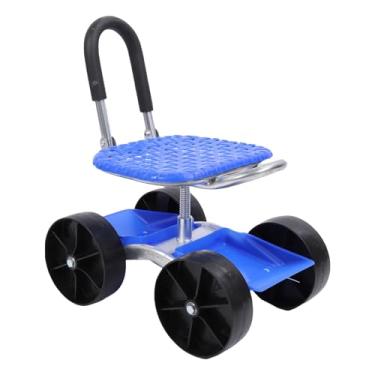 Imagem de TOPINCN Rolando o Assento de Trabalho do Jardim Com Rodas, 360 Graus de Cadeira de Jardim de Jardim de Jardim Rotativa para o Plantio, Banquinho de Jardinagem Ajustável Em Altura para