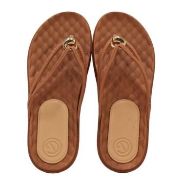 Imagem de Tamanco Rasteira Feminino Grendha 19248 Envolver Marrom Pecan, M, Marr