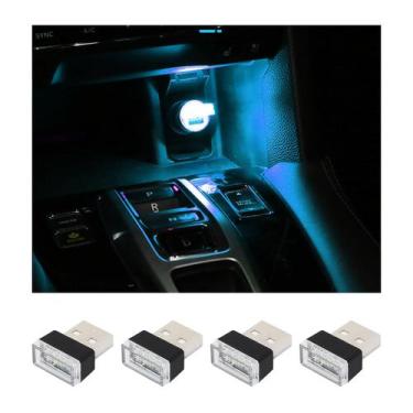 Imagem de Lâmpada LED para ambiente de interior de carro Augeny USB Plug-in 4PCS