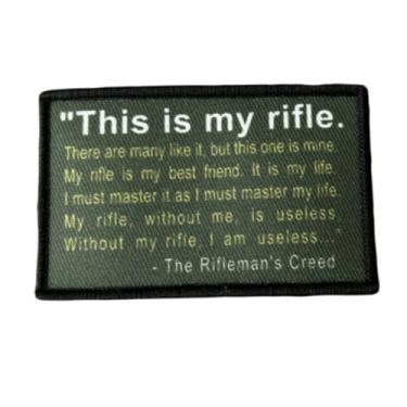 Imagem de The Rifleman's Creed Patch - Remendos engraçados de meme, patch de moral tático militar com fecho de , adesivos para mochilas, uniformes militares, jeans, jaquetas, coletes, chapéus e mais