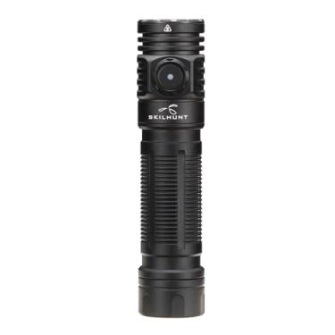 Imagem de SKILHUNT Lanterna LED recarregável M200 para EDC, Powerfule, impermeável, para uso ao ar livre, resgate, pesquisa, caminhadas e emergência (branco frio SFT25R, preto)