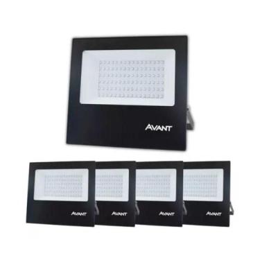 Imagem de Refletor Led 50W Preto Bivolt Avant 5 Unidades