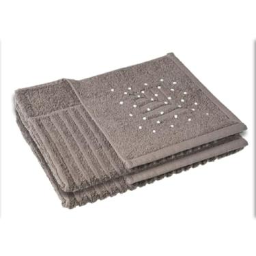 Imagem de 2 Toalha Piso Banheiro Antiderrapante 520g/m2 50x70 Maj Vr (MOCHA Bege Escuro Marrom Claro - TAPETE PREMIUM)