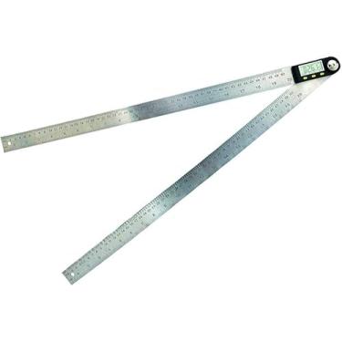 Imagem de Régua De Localizador De Ângulo Digital, Display Lcd Medidor De Ângulo Digital Com Retenção De Dados E Conversão De Unidade, Transferidor De Aço Inoxidável Para Carpintaria, R, 500MM