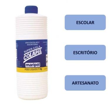 Imagem de Cola Branca 1000g Colapel Maripel Uso Escolar ou Escritório