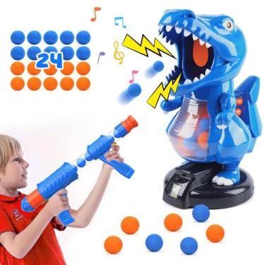 Imagem de Brinquedo de tiro EagleStone T-Rex Dinosaur com pistola de bomba de ar