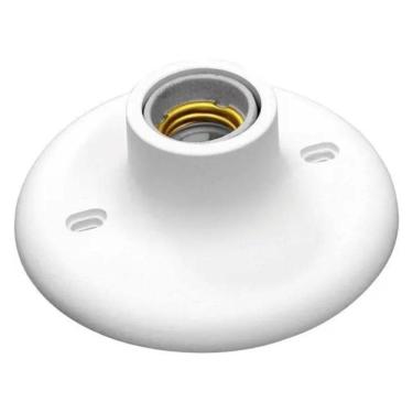Imagem de Plafon Soquete Porcelana Redondo Opl 3295 1xE27 100W Branco