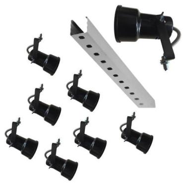 Imagem de Spot Para Trilho Eletrocalha Kit 8 Peç Lam Led Bulbo/Par 20 - Spot Sho