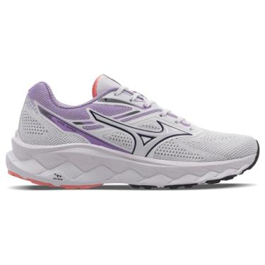 Imagem de Tênis Mizuno Wave Way 5 - Feminino - Branco-Lilás