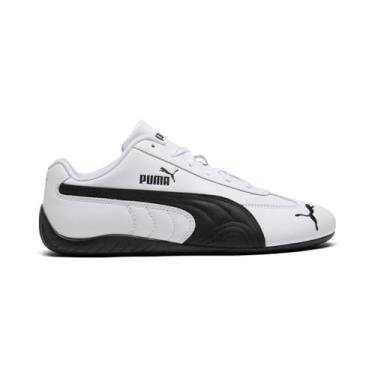 Imagem de PUMA Speedcat Tênis masculino de couro completo casual - branco, Branco/preto, 41