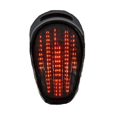 Imagem de Lanterna traseira de LED para motocicleta com lente fumê com indicadores de luz de seta integrados para Kawasaki Vulcan VN2000