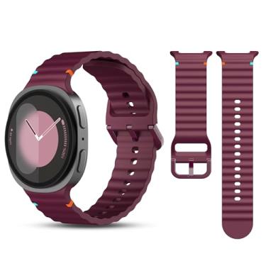 Imagem de Compatível com Samsung Galaxy Watch 8 de 40 mm/44 mm, Watch 8 Classic de 46 mm, masculino e feminino, pulseira esportiva à prova de suor sem lacunas para fitness, corrida, natação, uso diário