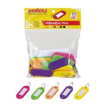 Imagem de Chaveiros Com 25 Etiquetas Plus Neon Sort Waleu