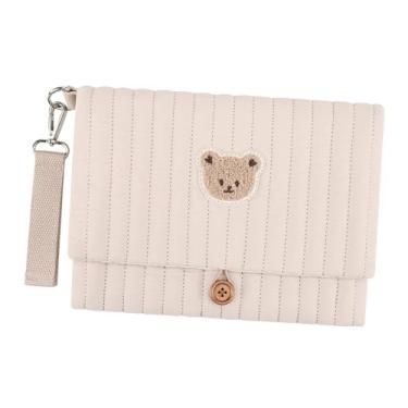 Imagem de Fenteer Bolsa organizadora de fraldas dobrável, bolsa molhada para armazenamento, organizadora para carrinho de bebê, para piscina, creche, quarto de hotel, Cáqui