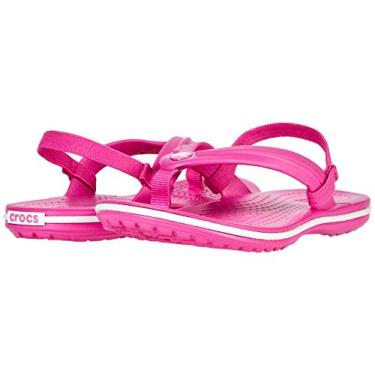 Imagem de Sandália Crocband Strap Flip, Crocs, Criança Unissex, Electric Pink, 26