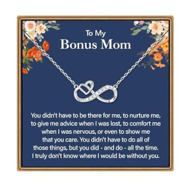 Imagem de IEFLIFE Colar de presente para mulheres – Corrente de prata esterlina 925 banhada a ouro branco 14K com coração infinito para mãe, filha, presente de aniversário para avó, neta, amigas, joias