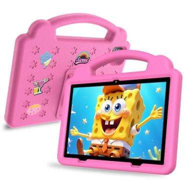 Imagem de Tablet infantil de 25 cm, 3 GB de RAM, 64 GB de armazenamento, tablet para crianças com limites de tempo, filtros de idade e mais com controle dos pais, Google Playstore YouTube Netflix para meninos e