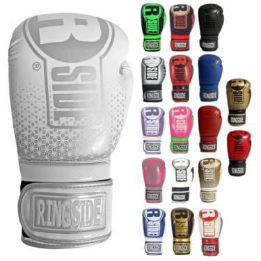 Imagem de Ringside Apex Bag Gloves, IMF-Tech Luvas de boxe com suporte de pulso seguro, luvas de boxe sintéticas para homens e mulheres, brancas, P/M