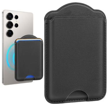 Imagem de Fjdcslwx Compatível com porta-cartão magnético Magsafe – carteira de telefone para Samsung Galaxy S25 Series, para iPhone 17/16/15/14/13/12 série para mulheres e homens para Apple Mag RFID Magnet Fit