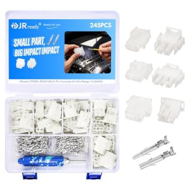 Imagem de JRready ST6556 MLX Kit de conector de pino com ferramenta extrator de pino Molex 6,35 mm Potência do fio de passo Conectores de 213.4 cm Terminais de pino 14-20AWG 2,13 mm de diâmetro Série 42024 com