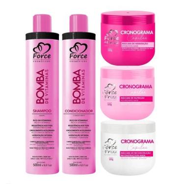 Imagem de Kit Force Cosméticos Home Care Bomba de Vitaminas Cronograma Capilar 5