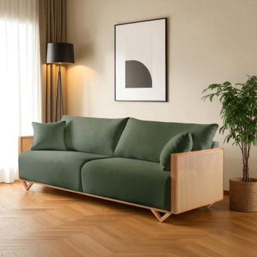 Imagem de Sofá Fixo 2 Lugares Luxo 170cm Arthur Verde