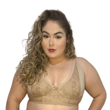 Imagem de Sutiã de Algodão PLUS SIZE com Renda Sem Bojo Feminino Soutien Top Ren