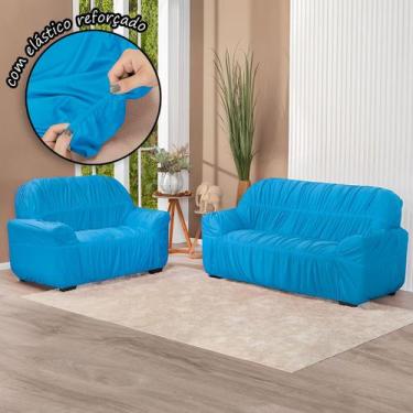 Imagem de Capa para Sofá King Elasticada Lisa 2 E 3 Lugares - Lenharo Enxovais, 