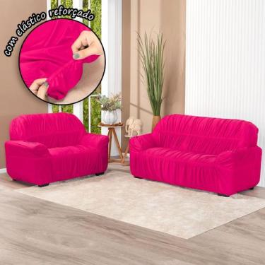 Imagem de Capa para Sofá King Elasticada Lisa 2 E 3 Lugares - Lenharo Enxovais, 
