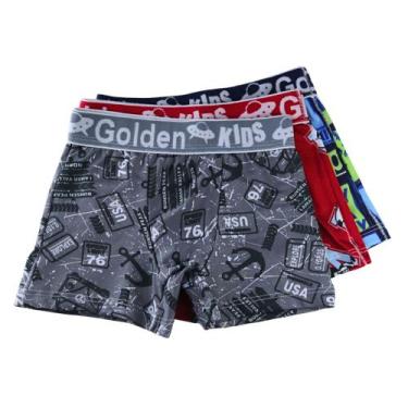 Imagem de Kit 5 Cueca Infantil Box Menino Microfibra Estampada Com Cós Largo  Em
