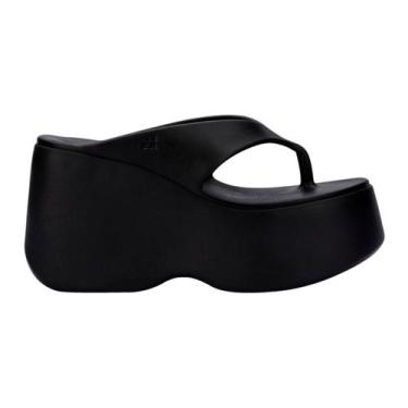 Imagem de Sandália Melissa Free Thong Wedge Preto, Preto, 36