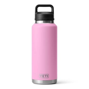 Imagem de Garrafa YETI Rambler de 1,3 L, à prova de vazamento, isolamento a vácuo, aço inoxidável com tampa Chug, rosa (Power Pink)