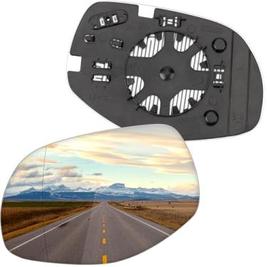 Imagem de LOIYLLEN Substituição do espelho lateral do motorista para Porsche Cayenne 2008 2009 2010 - Vidro do espelho do lado esquerdo, vidro dos espelhos retrovisores com aquecimento elétrico