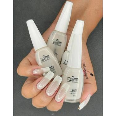Imagem de Kit Esmalte Colorama Branquinhos Com 4 Unidades