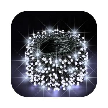 Imagem de Cordão 300 Leds Com Strobo 30 Metros Prova D'água Fio Verde-escuro Nat