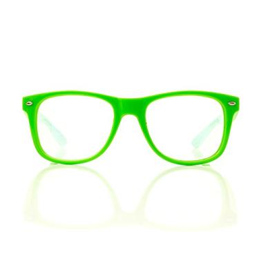 Imagem de Óculos de difração em espiral – para raves, festivais e mais, Neon Green, One Size fits most