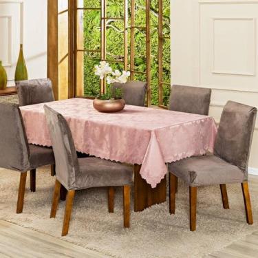 Imagem de Kit 4 Capas de Cadeira Jantar Lisa Splendore Ajustável com Elástico Te