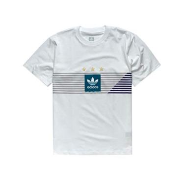 Imagem de Moletom masculino Adidas Originals Racing Crew pulôver skate, Branco, Medium