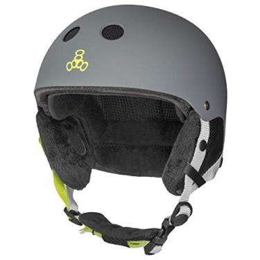 Imagem de Triple Eight Capacete de snowboard e esqui padrão Halo Snowboard, certificado de segurança com ajuste de discagem, carbono, PP/pequeno