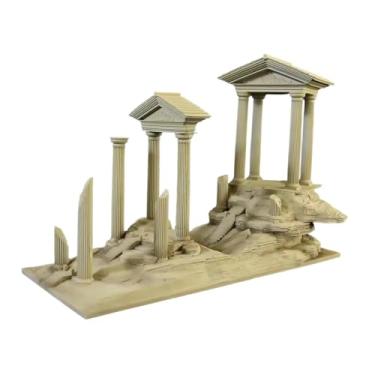 Imagem de WeiLaiKeQi Decoração de coluna romana, pilares romanos, escultura em miniatura, ornamento para aquário, estátua