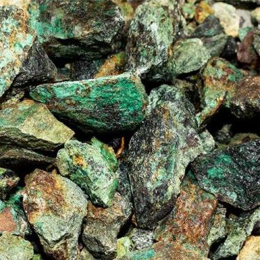 Imagem de Cascalho Bruto de Malaquita com Azurita - 1 Kg - 10 a 70mm - Tipo B - 