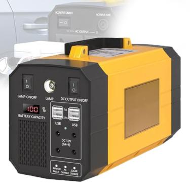 Imagem de Banco De Energia PortáTil Para Acampamento Ao Ar Livre De 300 W,Banco De Energia Solar Para Acampamento,Bateria De LíTio,Ca 110 V/60 Hz Ou 220 V/50 Hz,Cc 12 V Para Acampamento E Rv