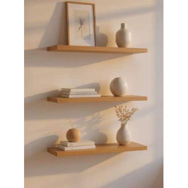 Imagem de Kit de 3 Prateleiras 60cm Mdf Freijó - On Móveis