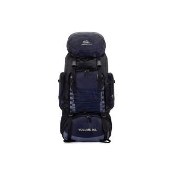 Imagem de Mochila impermeável para acampamento e trekking 90L azul marinho