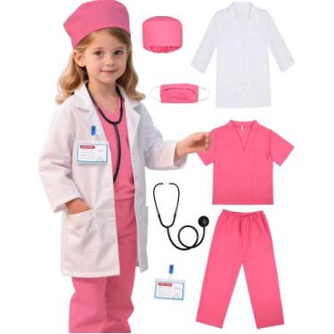 Imagem de Fantasia de médico infantil Gortykor Doctor Lab Coat 6-7 anos