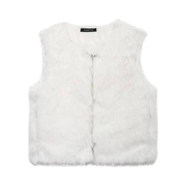 Imagem de Colete Feminino de Pele Sintética - Sem Mangas, Quente e Soltinho para