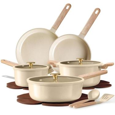Imagem de Conjunto de utensílios de cozinha CAROTE 14 unidades de panelas de coz